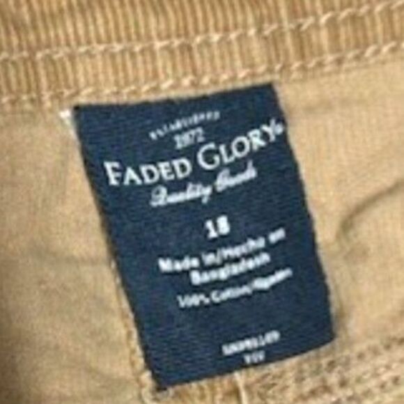 Sz 18 - Faded Glory Corduroy Skirt -Brown -Light or Dark Academia - Picture 4 of 6